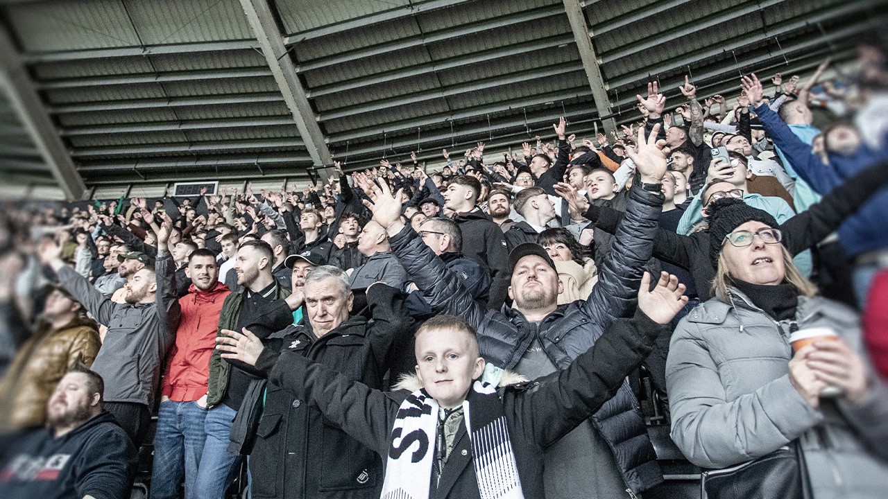 Swansea City fans at the stadium