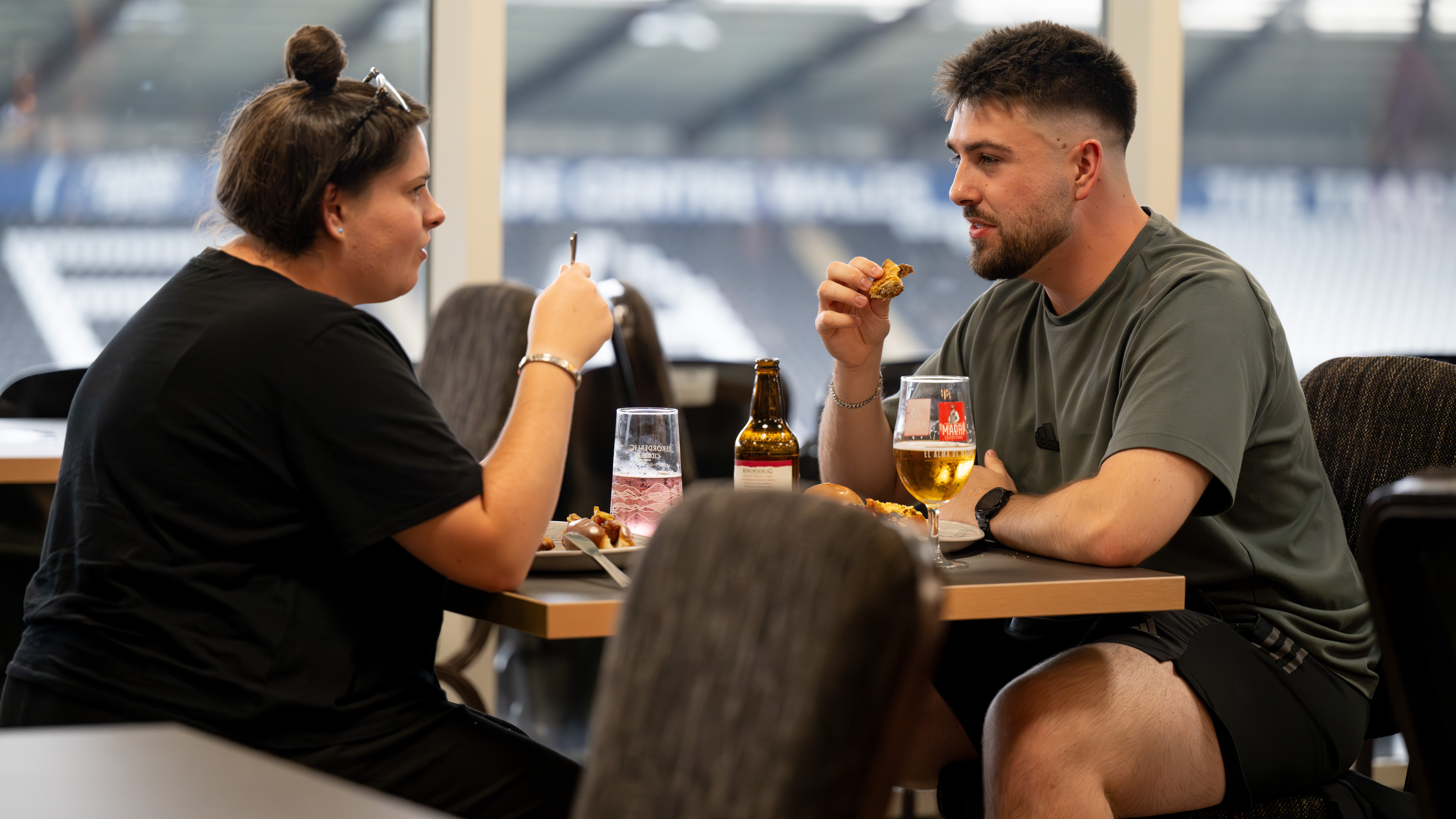 Sophie and Tom at the tasting evening