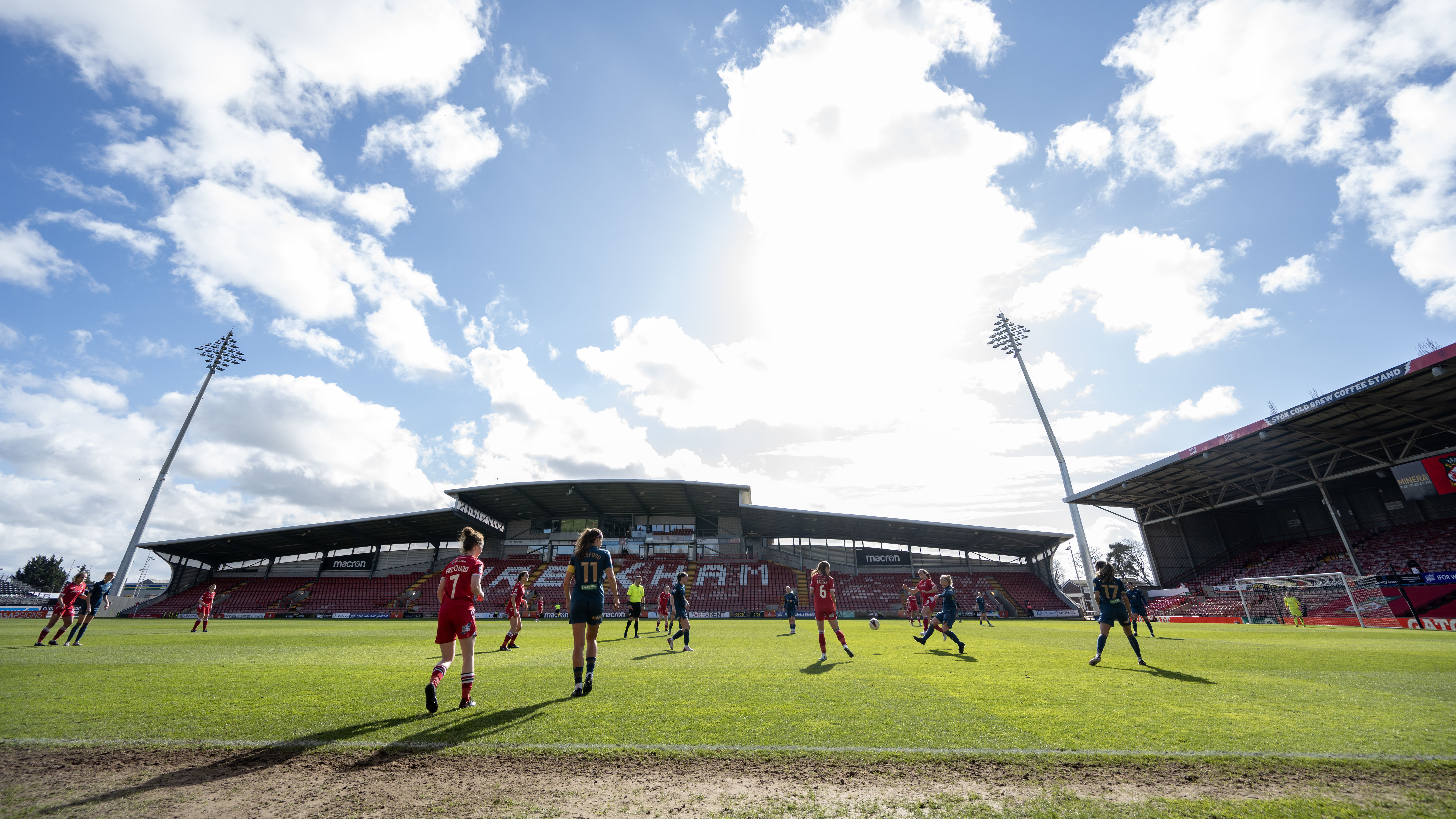 Swansea City women at the Racecourse