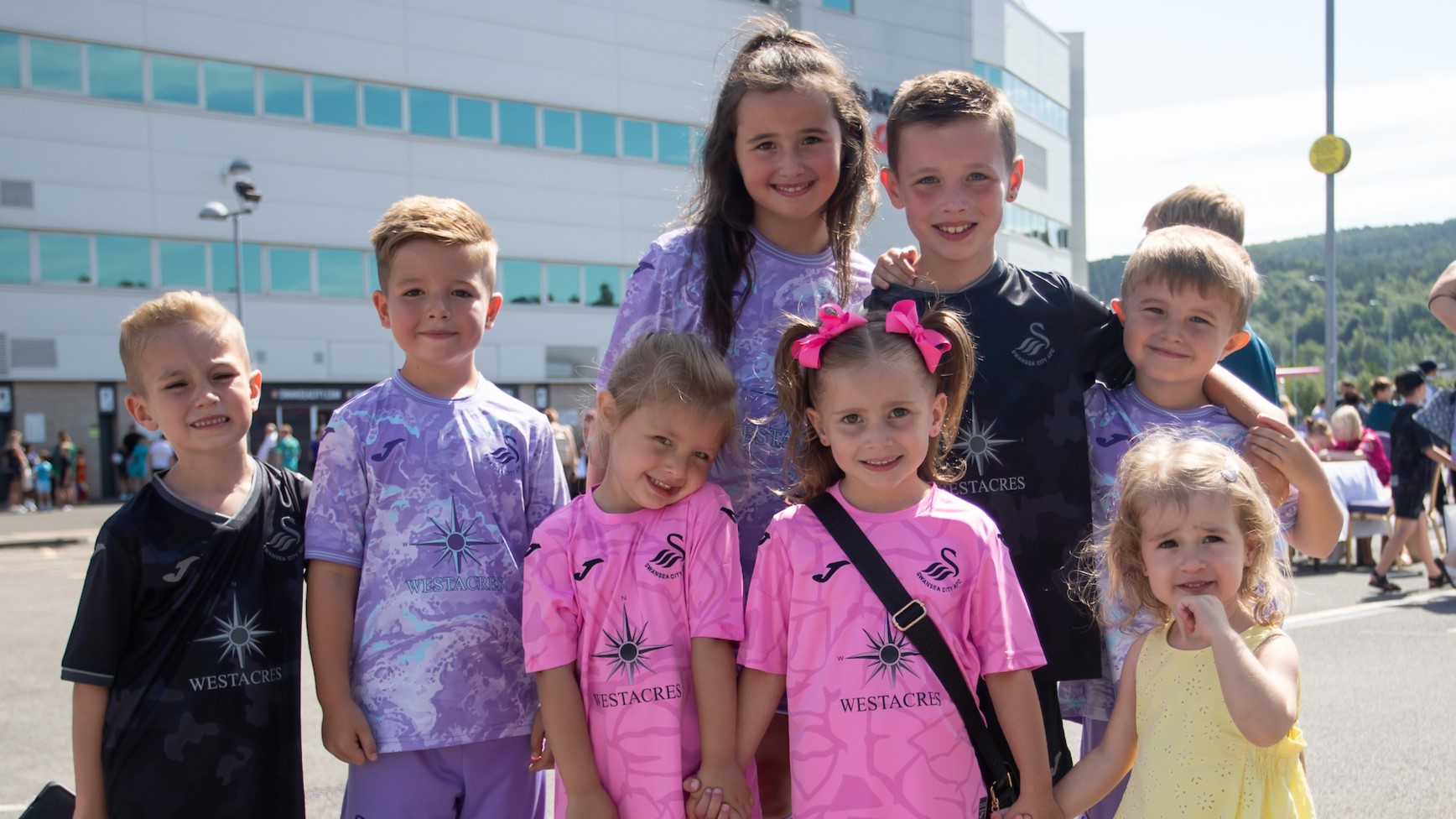 Swansea City fans at family open day