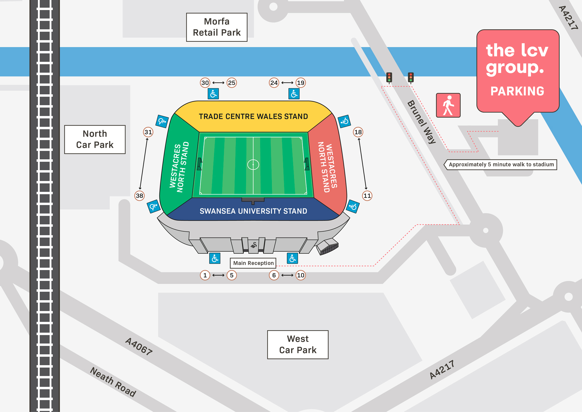 LCV Group Parking map