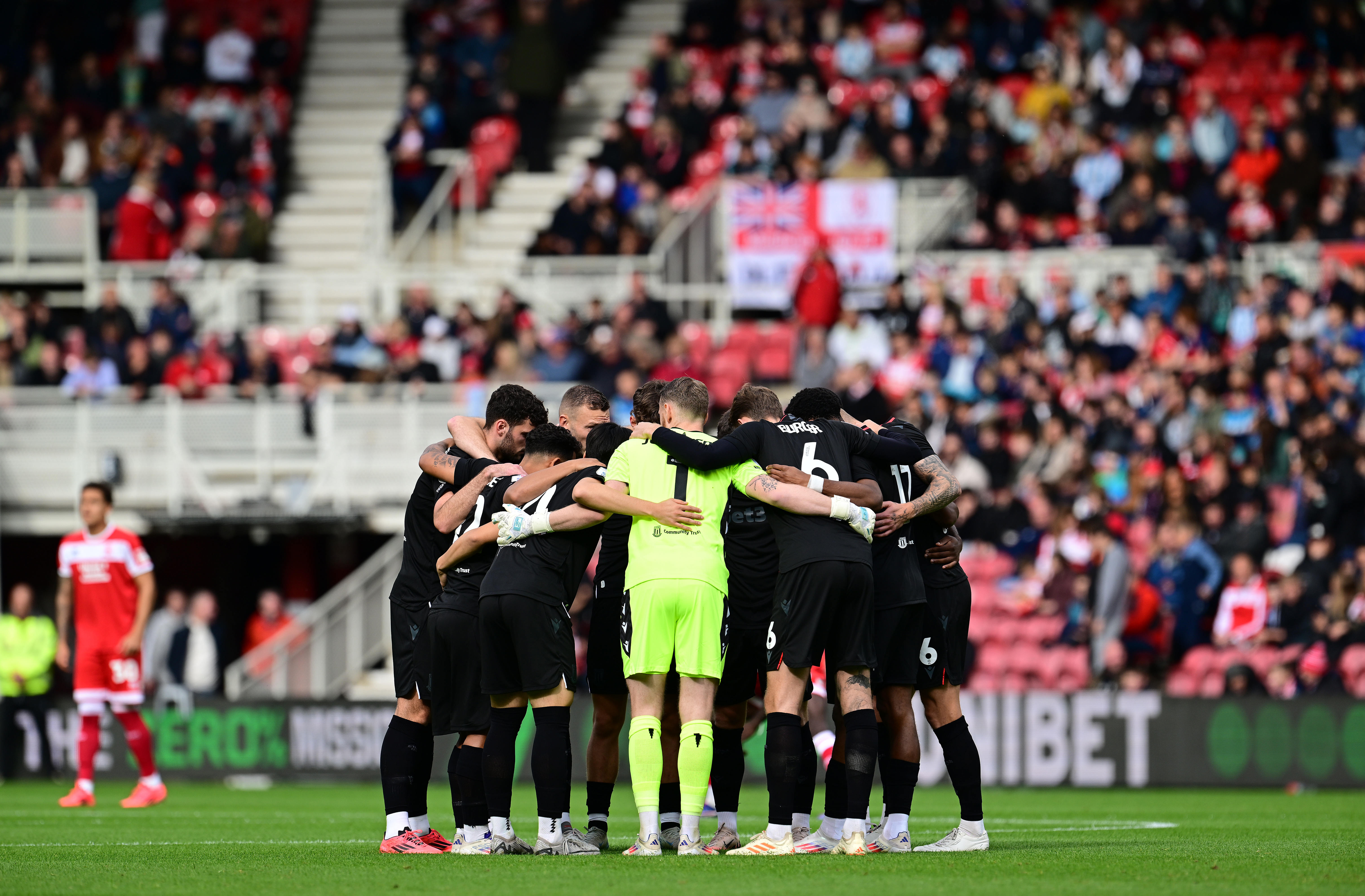 Stoke City huddle