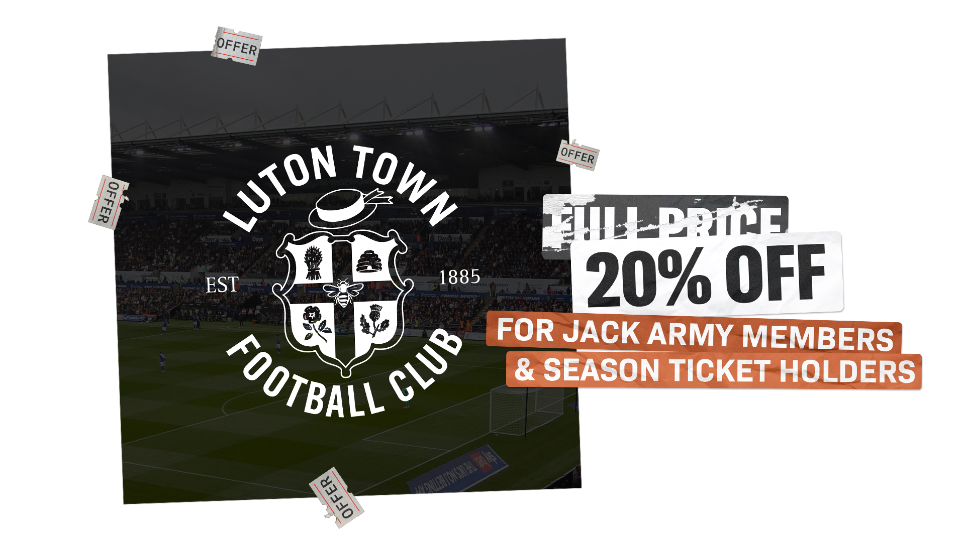 Jack Week - 20% Off Luton at Home tickets for Jack Army Members and Season Ticket Holders