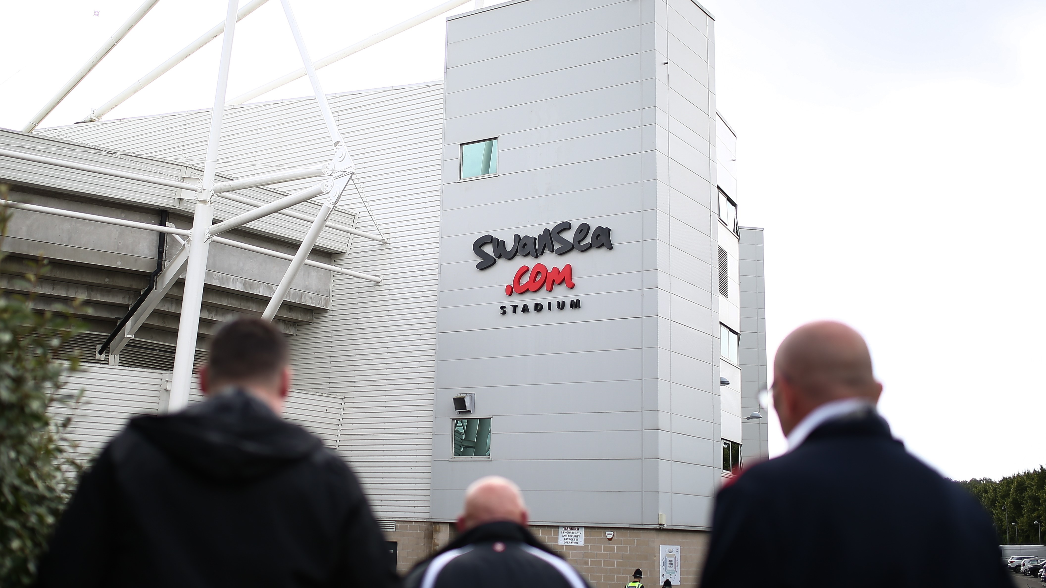 Fans arriving at the Swansea.com Stadium