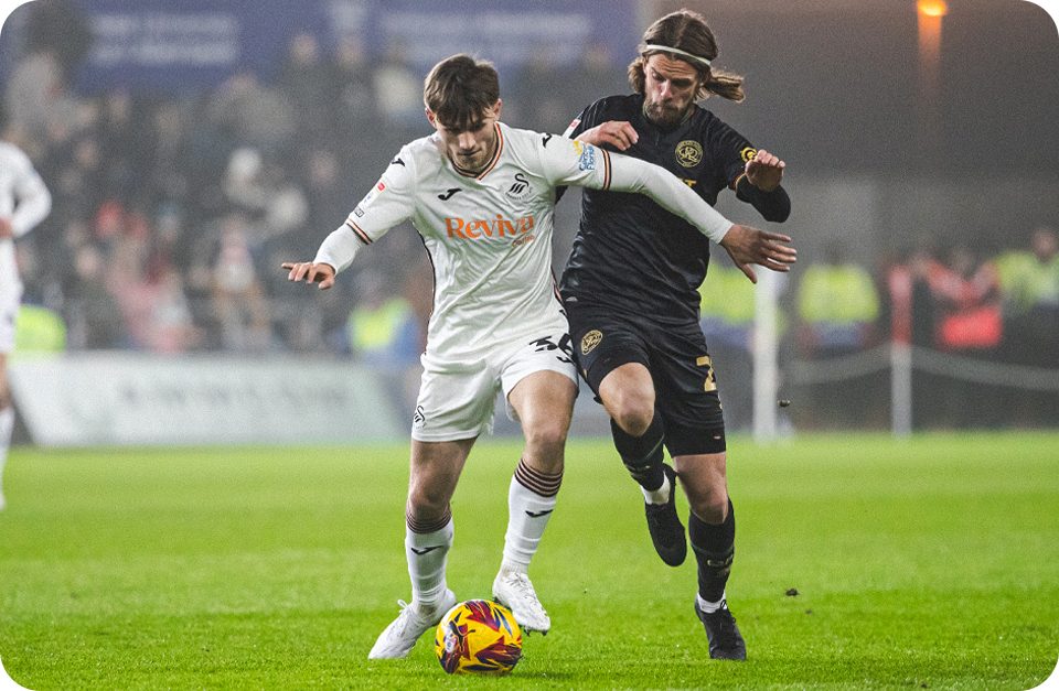 Ben Lloyd plays for Swansea City vs. QPR