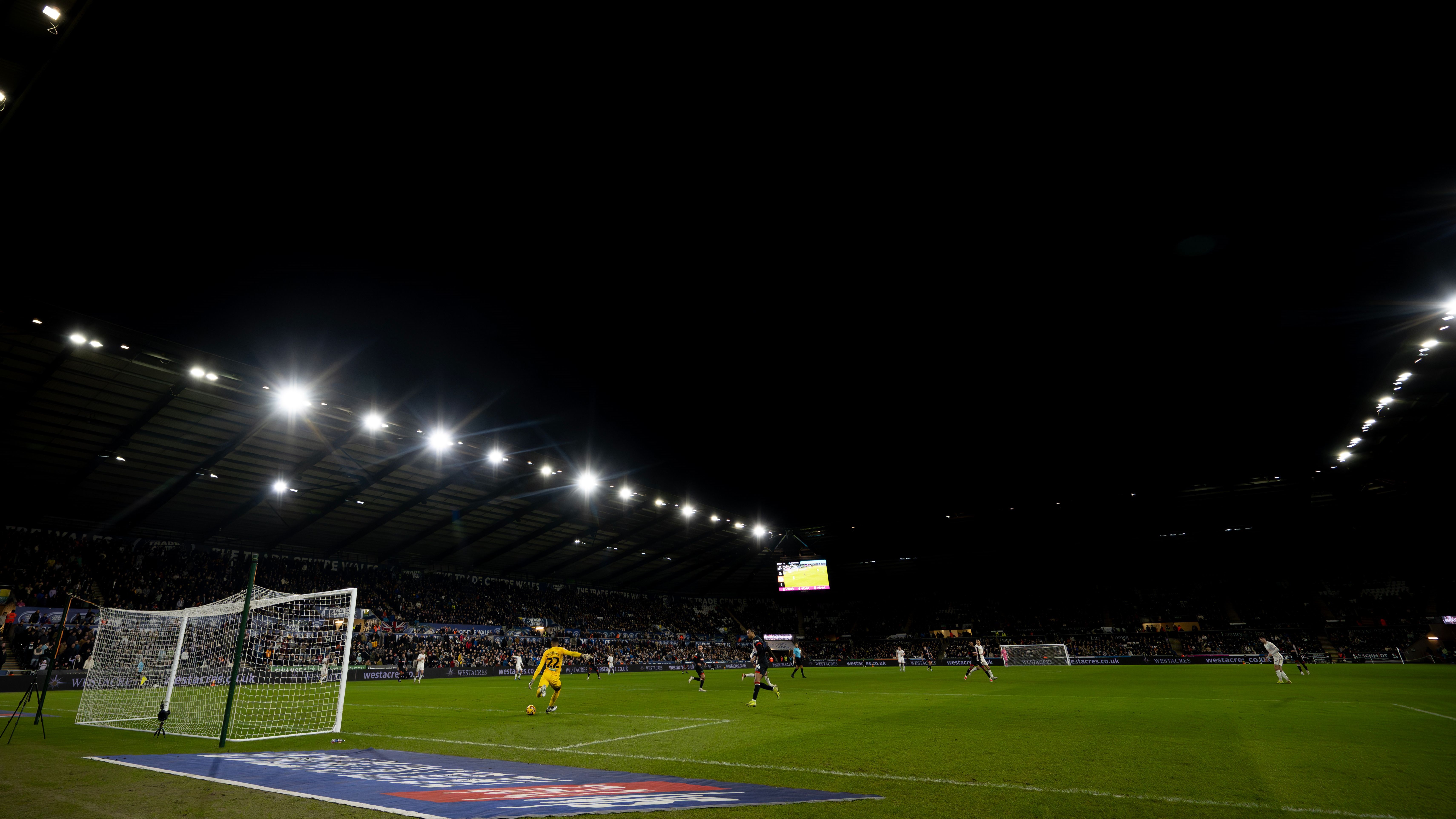 Swansea.com Stadium at night