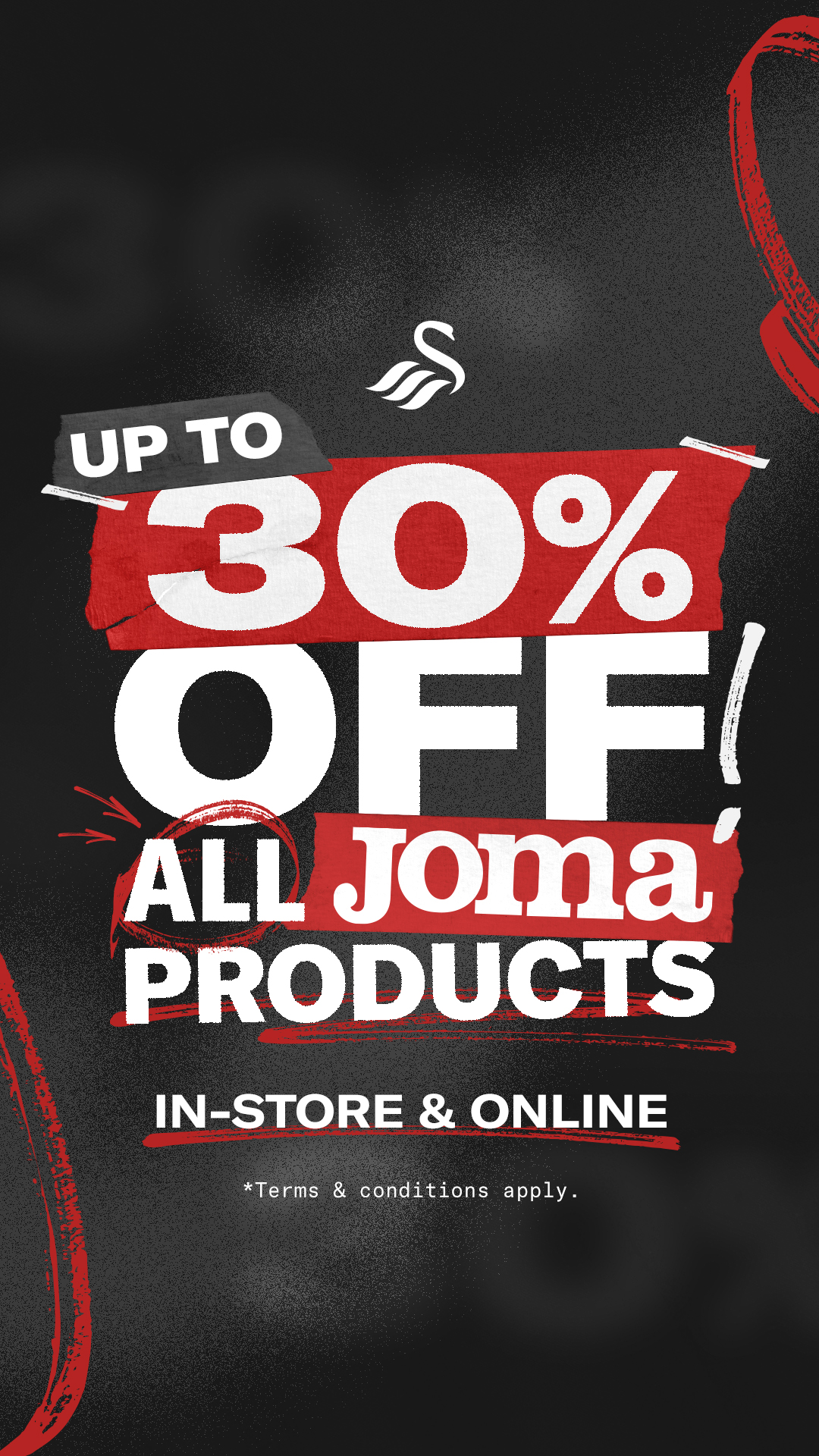 Up To 30% Off All Joma Products. In Store and Online