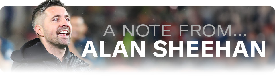 A Note From Alan Sheehan