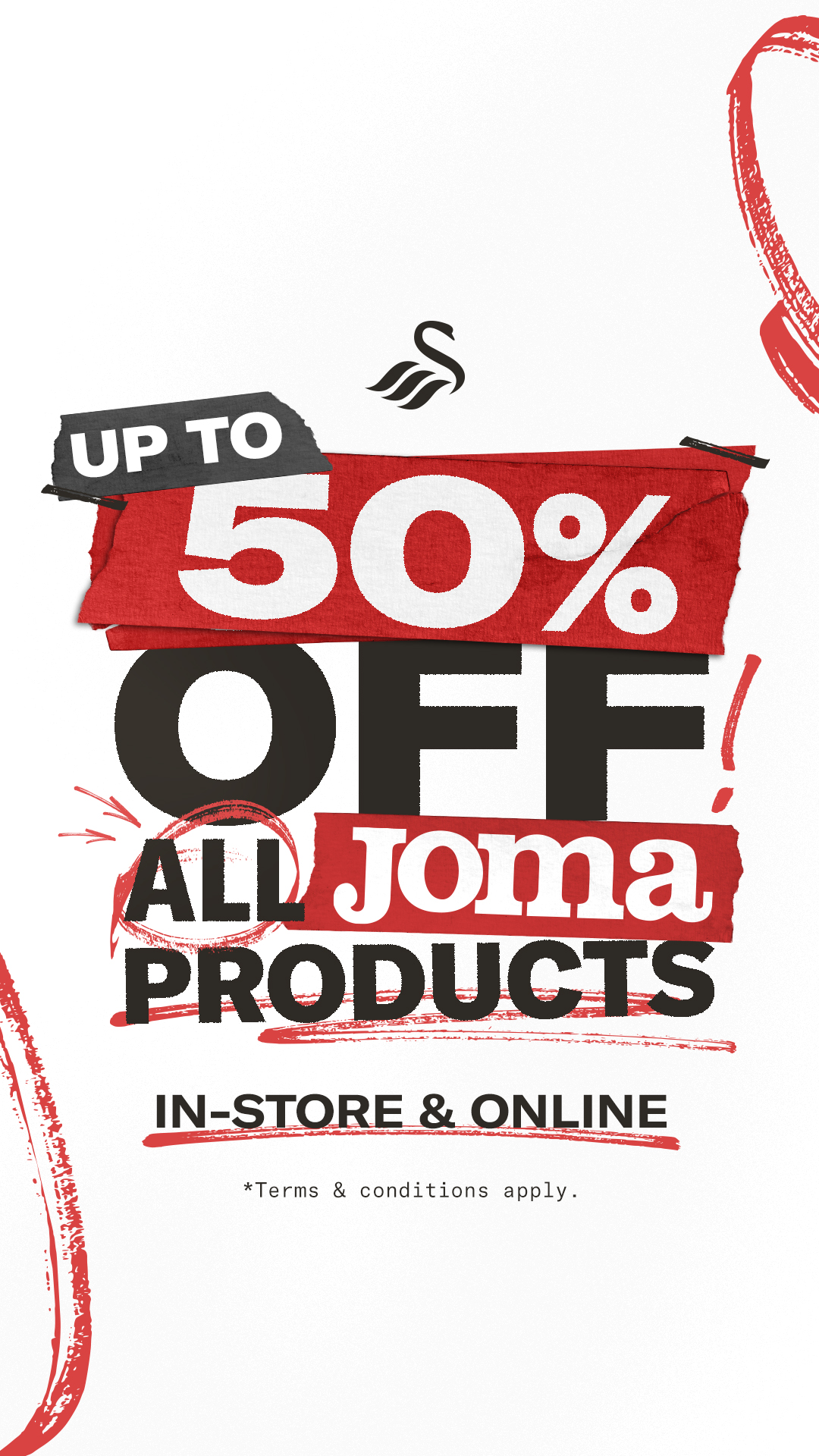 50% off on all Joma products