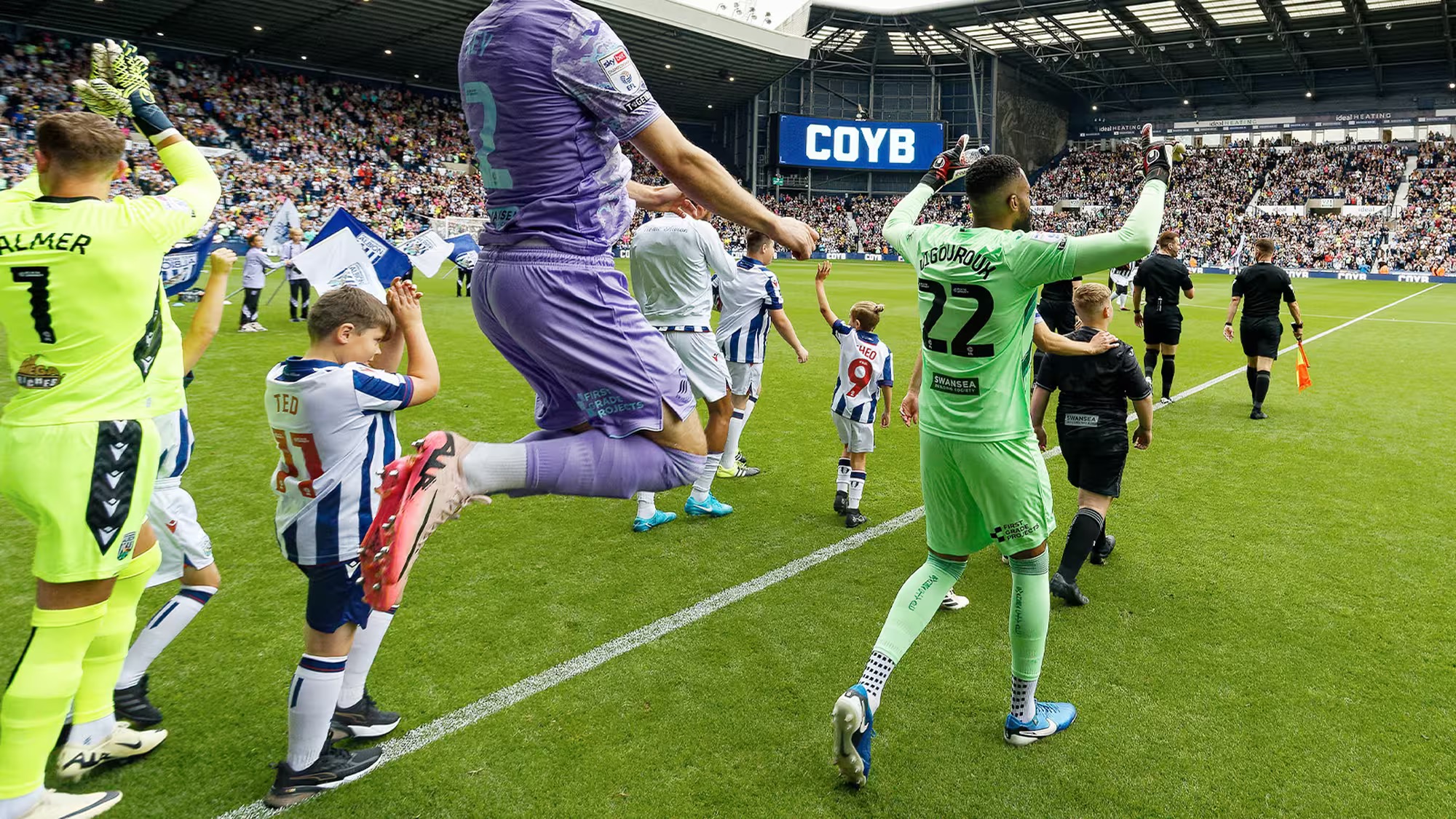 away Swansea City mascots