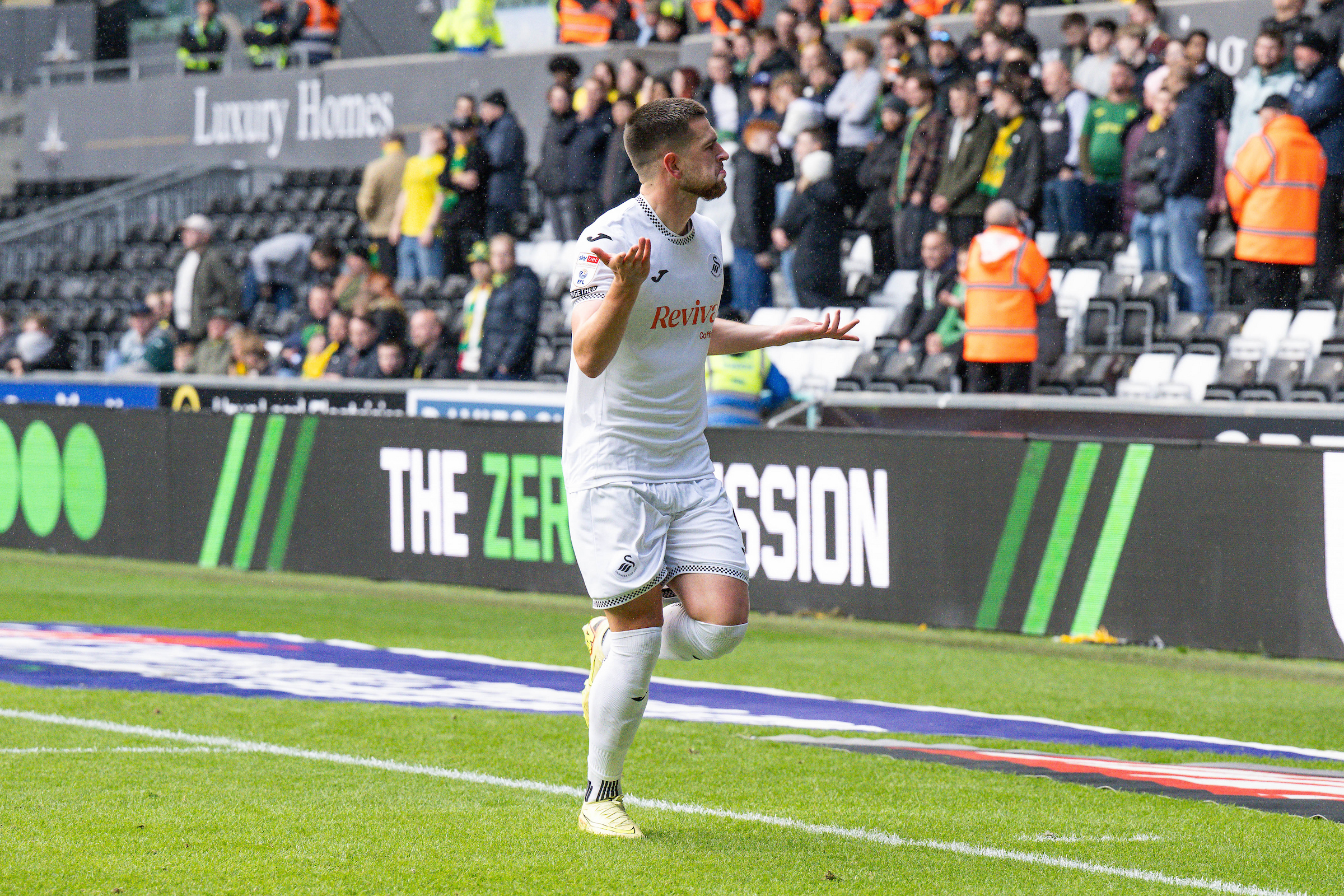 Zan Vipotnik celebrates his goal against Norwich