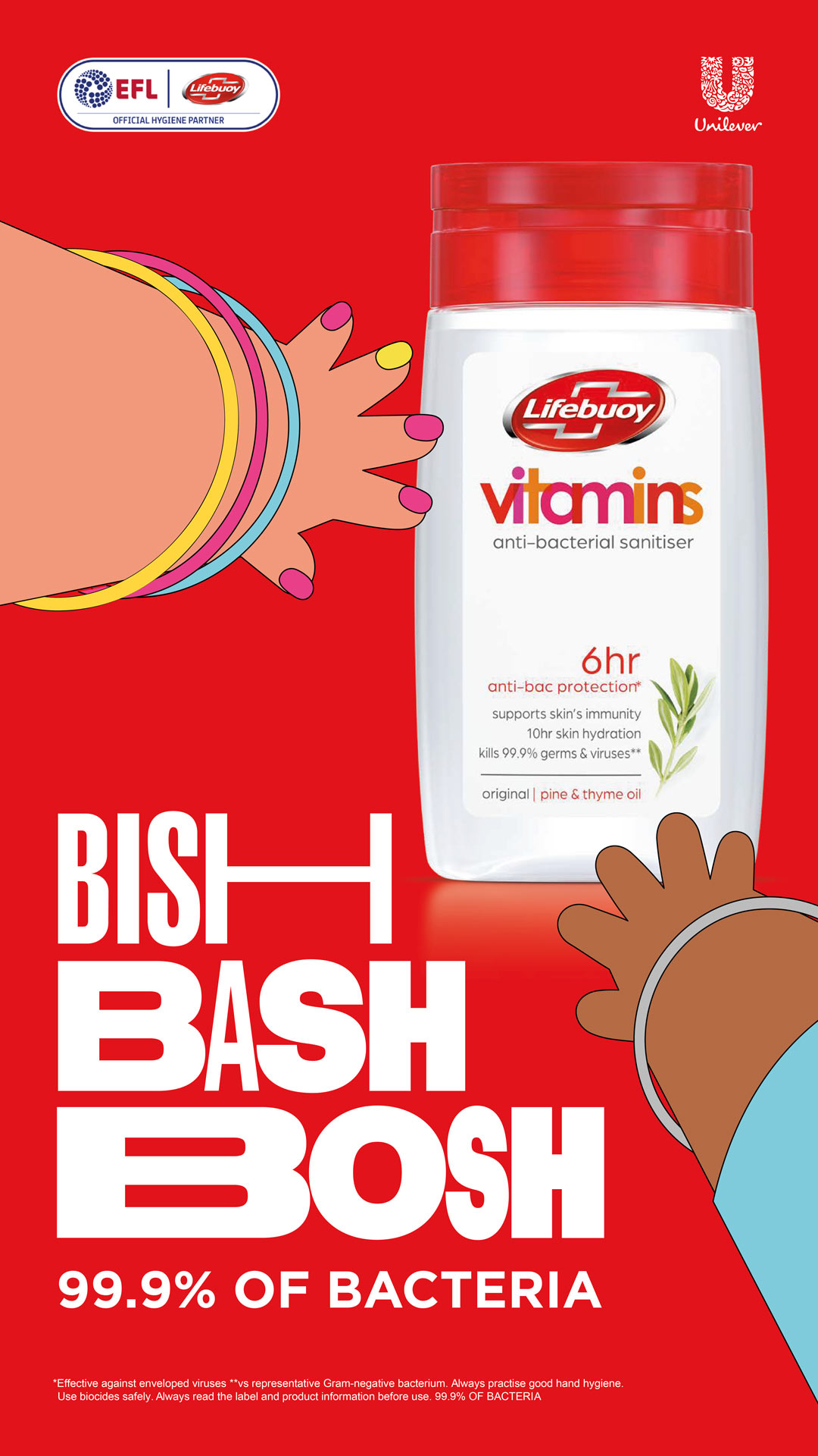 Lifebuoy: Bish Bash Bosh 99.9% of Bacteria