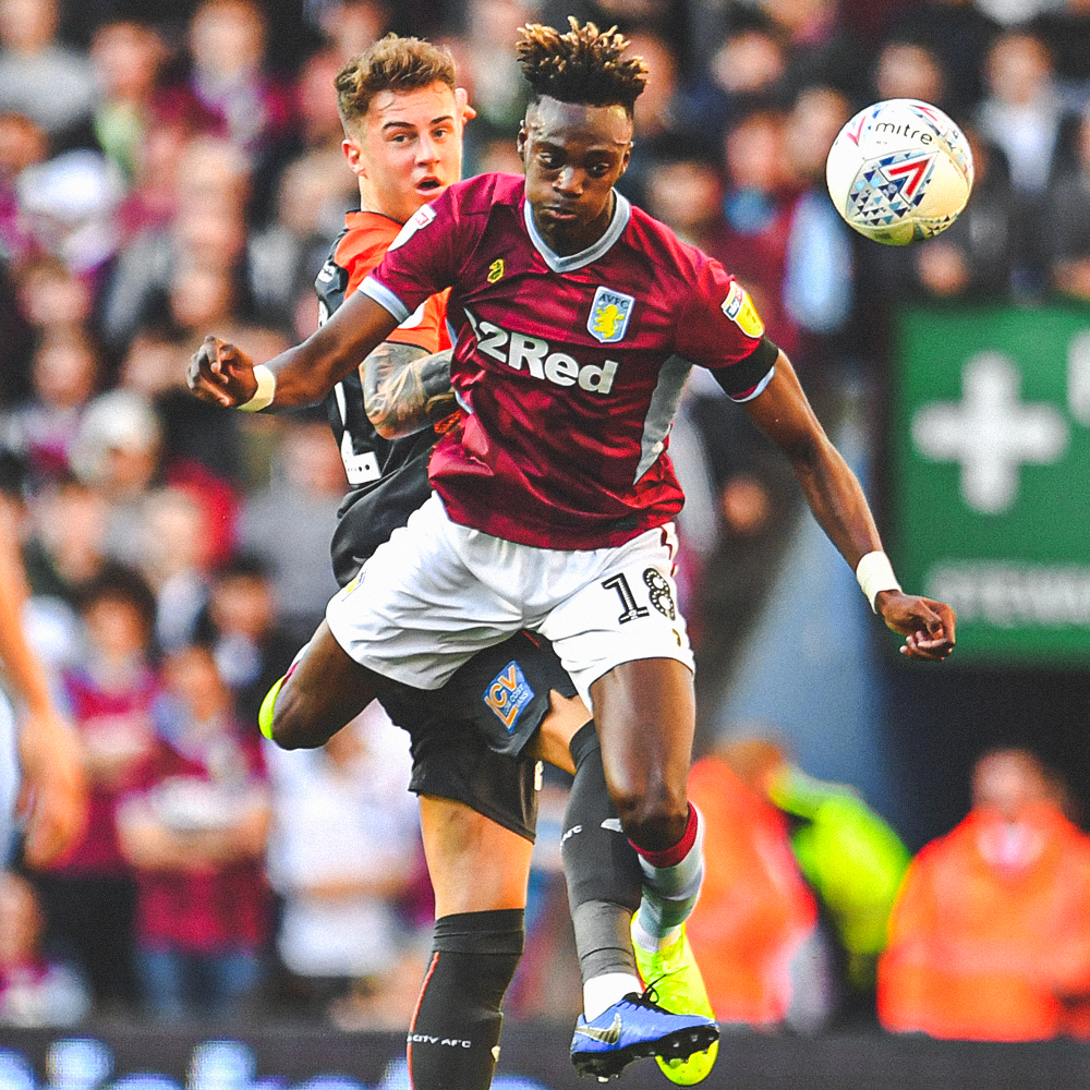 Abraham battles for the Ball with Joe Rodon