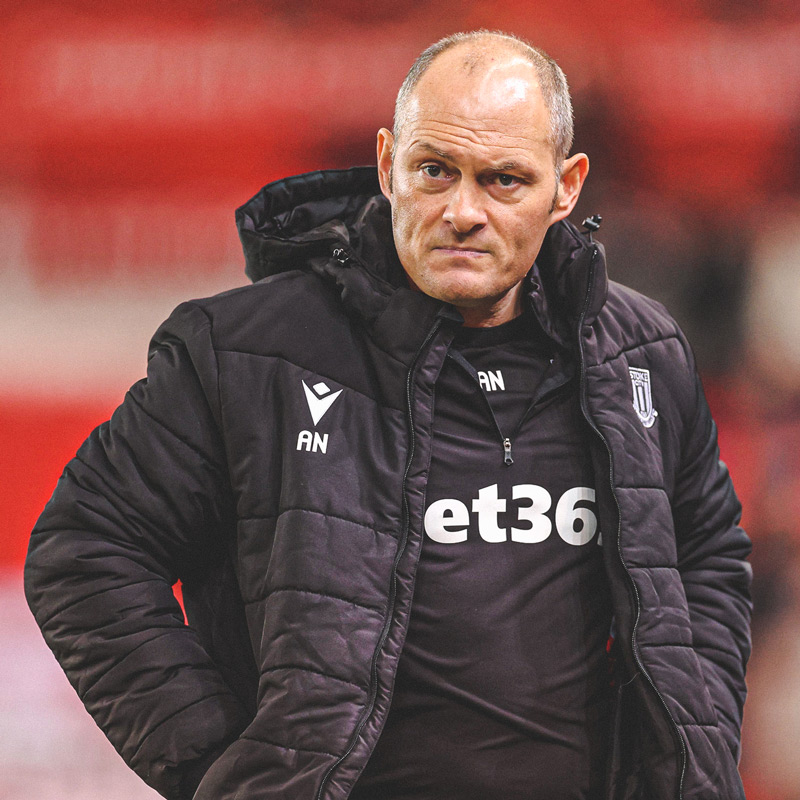 Photograph of the Stoke City manager Alex Neil