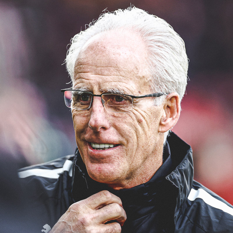 Photograph of the Blackpool head coach Mick McCarthy