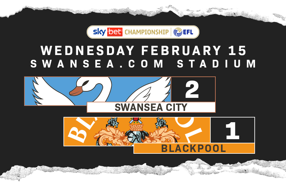 Match Report. Swansea 2 - Blackpool 1