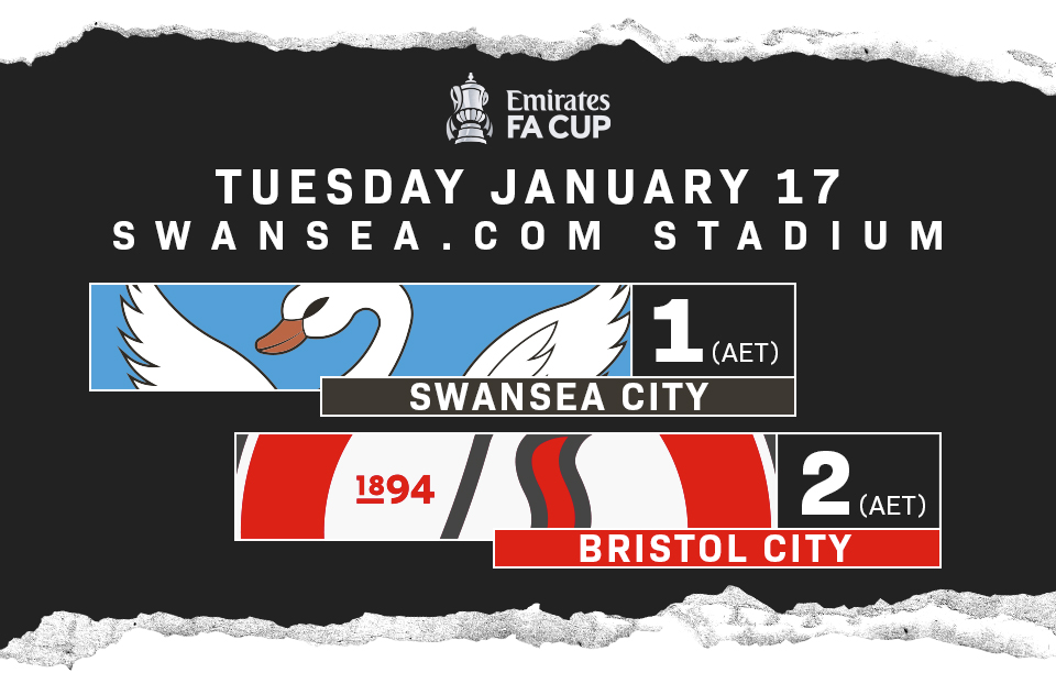 Match report. Swans 1 - Bristol City 2 (AET)