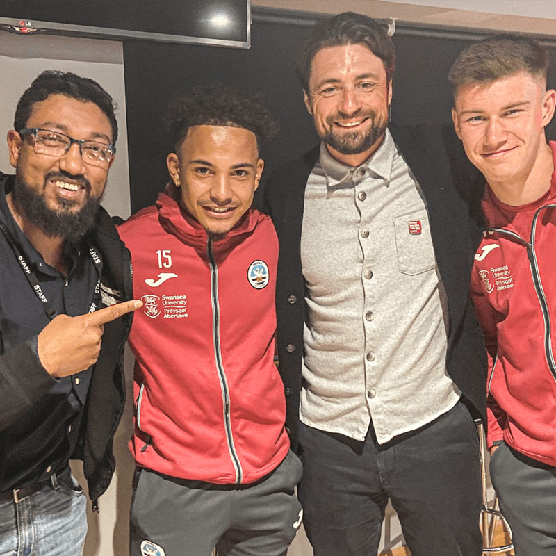 Photograph of the first Iftar event hosted at the Swansea.com Stadium