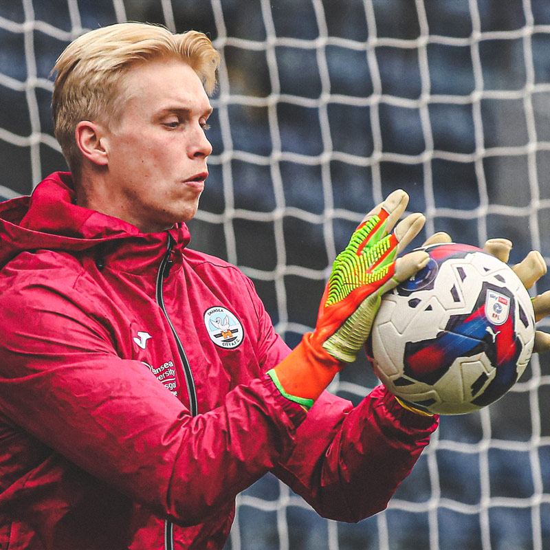 Photograph of Andreas warming-up before Blackburn