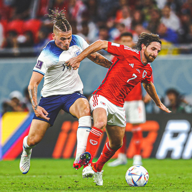 Joe Allen playing for Wales during the World Cup