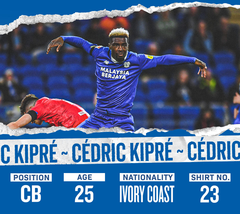 Cedric Kipre. Position Defender, Age 25, Nationality Ivory Coast, Shirt Number 23.
