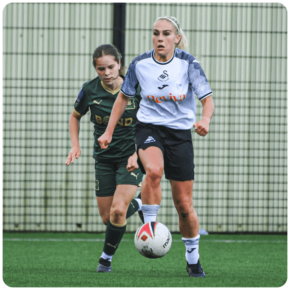 Photograph of the action from the Swans Ladies and Plymouth Argyle game