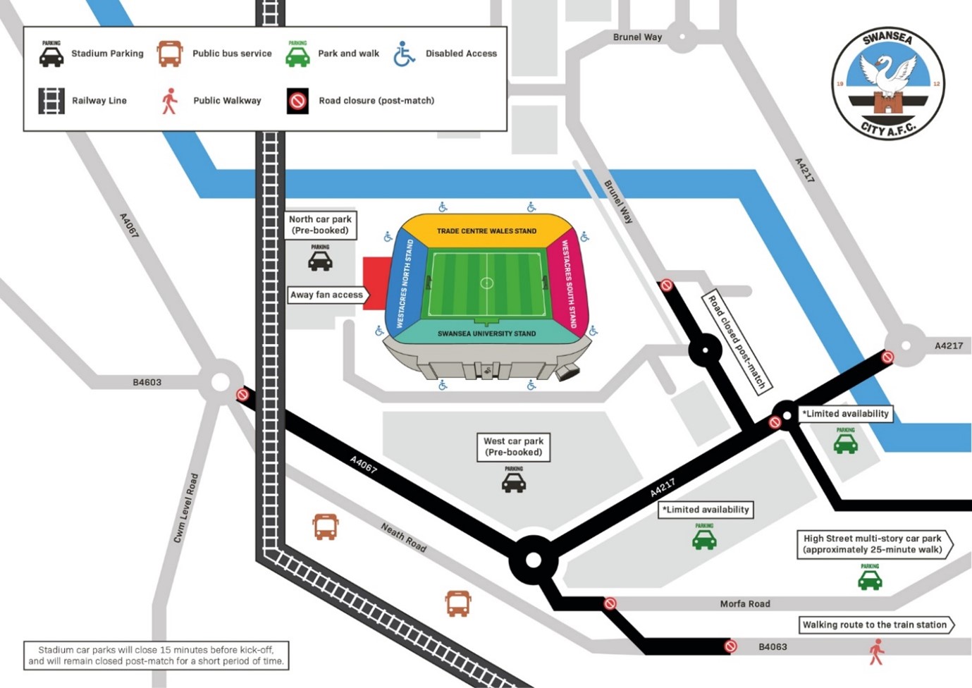 Map of the stadium