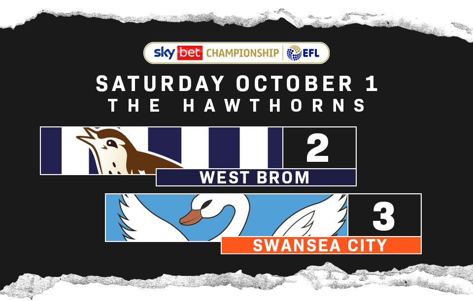 Match Report, West Brom 2, Swansea City 3