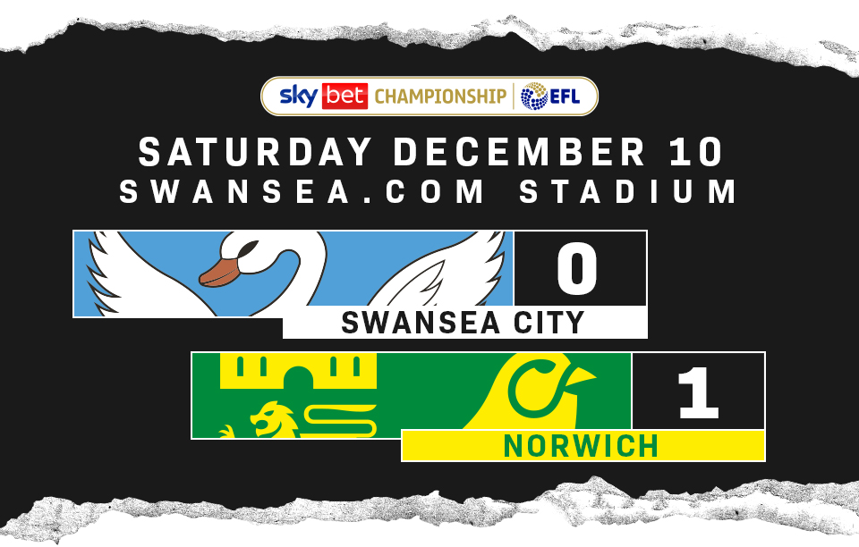 Match Report. Swansea 0, Norwich 1.
