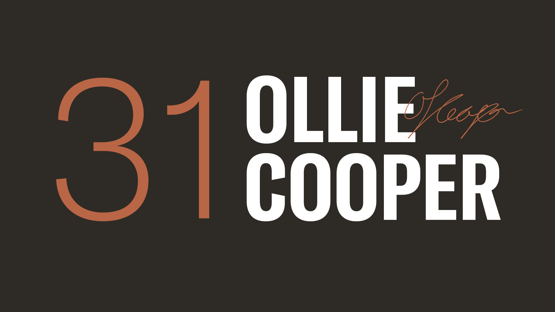 31 - Ollie Cooper