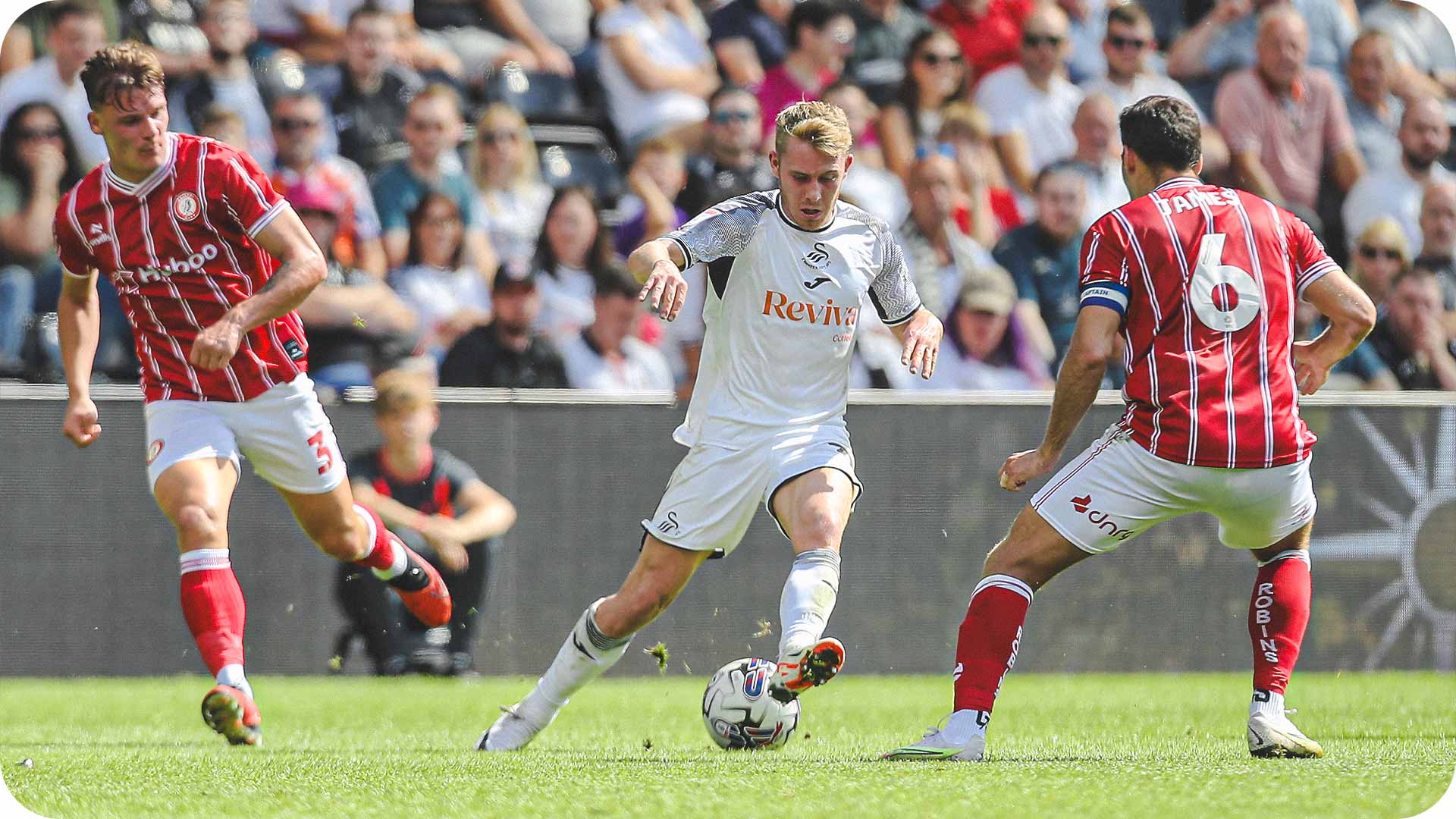 Photograph of Ollie Cooper during the Bristol City game