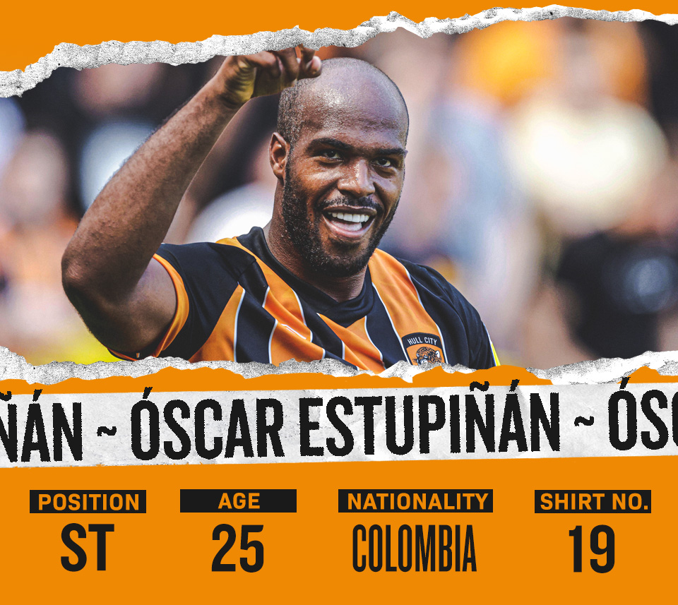 Oscar Estupinan. Position Striker, Age 25, Nationality Colombia, Shirt Number 19.
