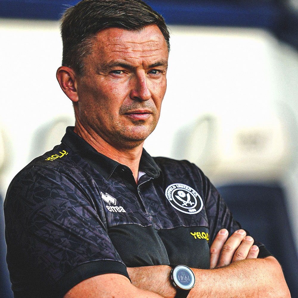 Photograph of the Sheffield United manager Paul Heckingbottom