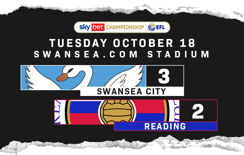 Match Report. Swansea 3, Reading 2