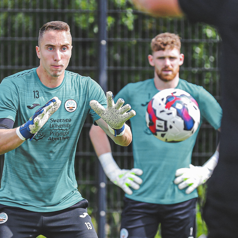 Photograph of Steven Benda during training