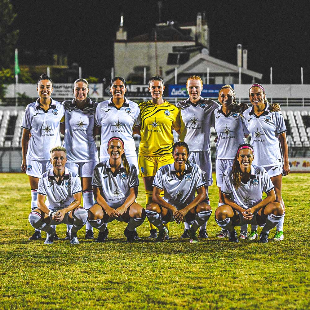 Photograph Swansea City Ladies at the Women's Champions League