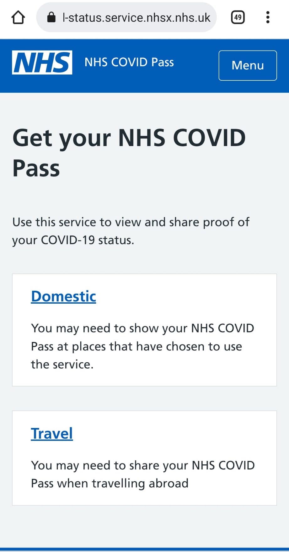 How to get a digital NHS Covid Pass