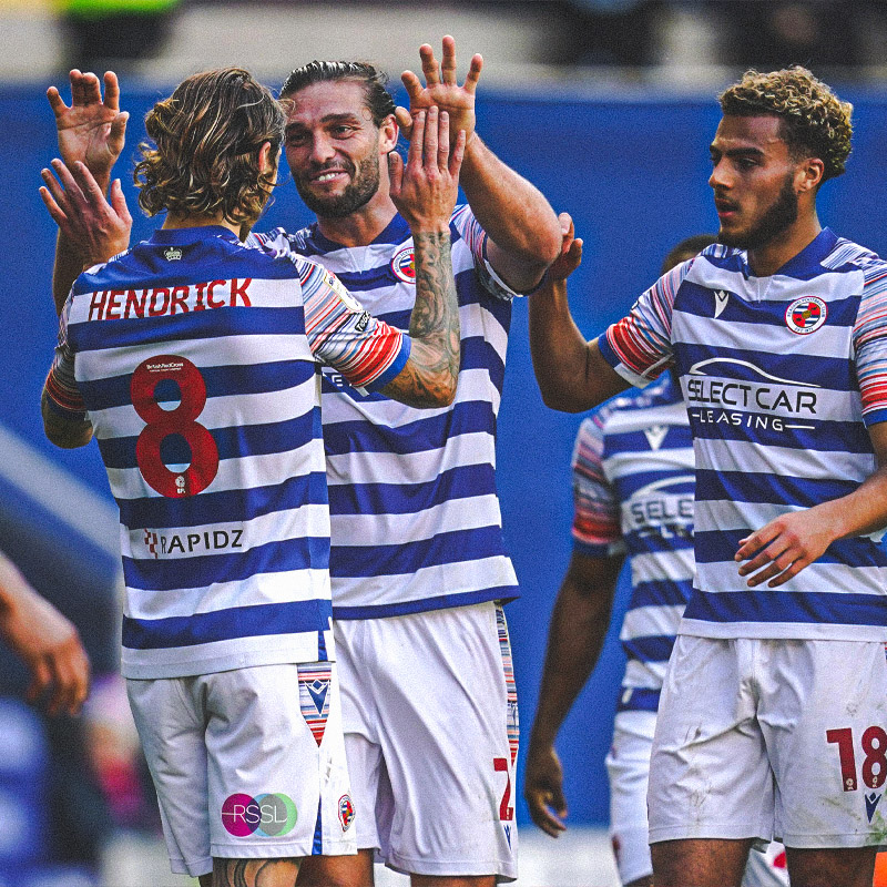 Reading Football Club players celebrating