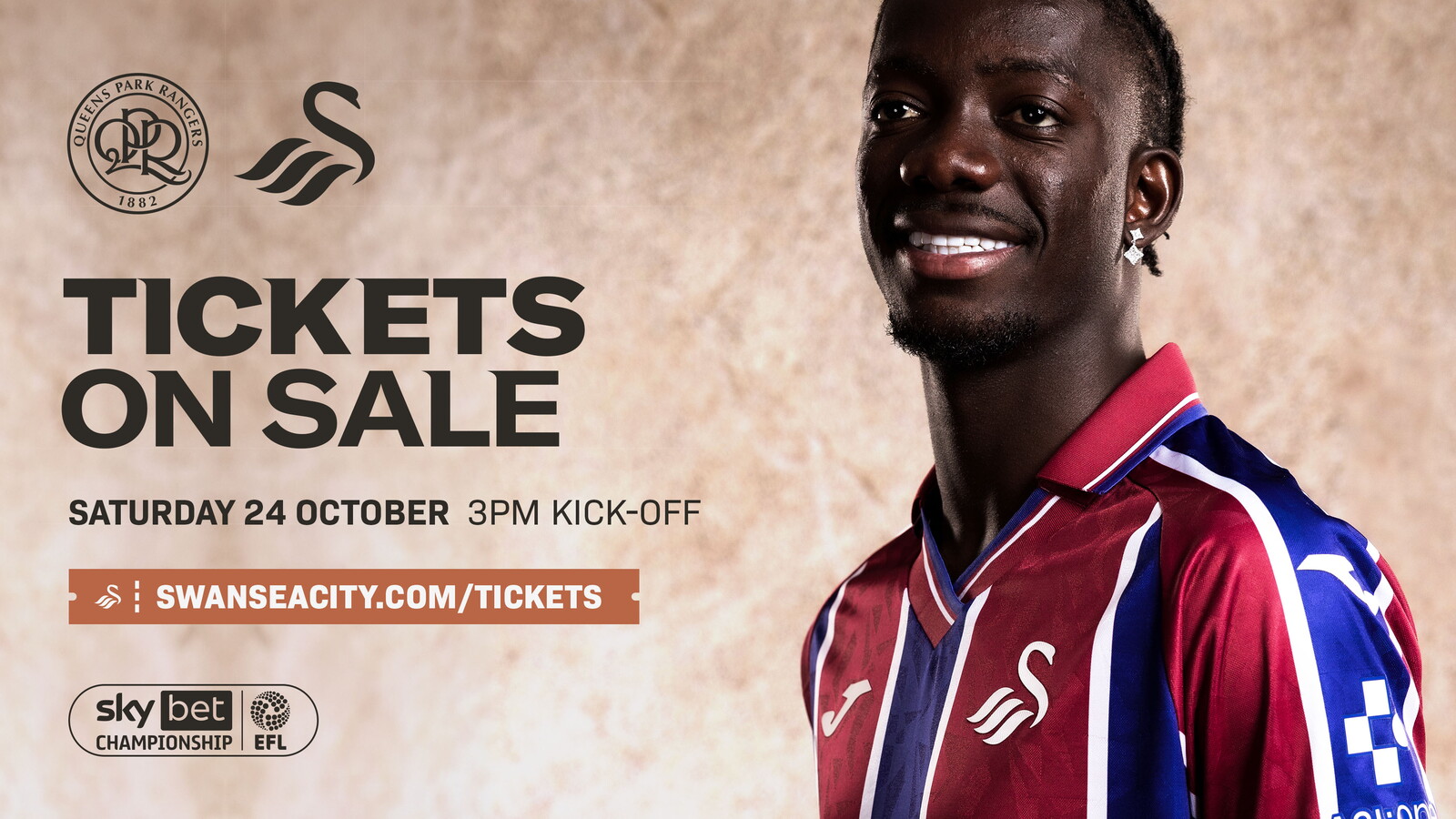 Tickets on sale for Queens Park Rangers (A) | Swansea