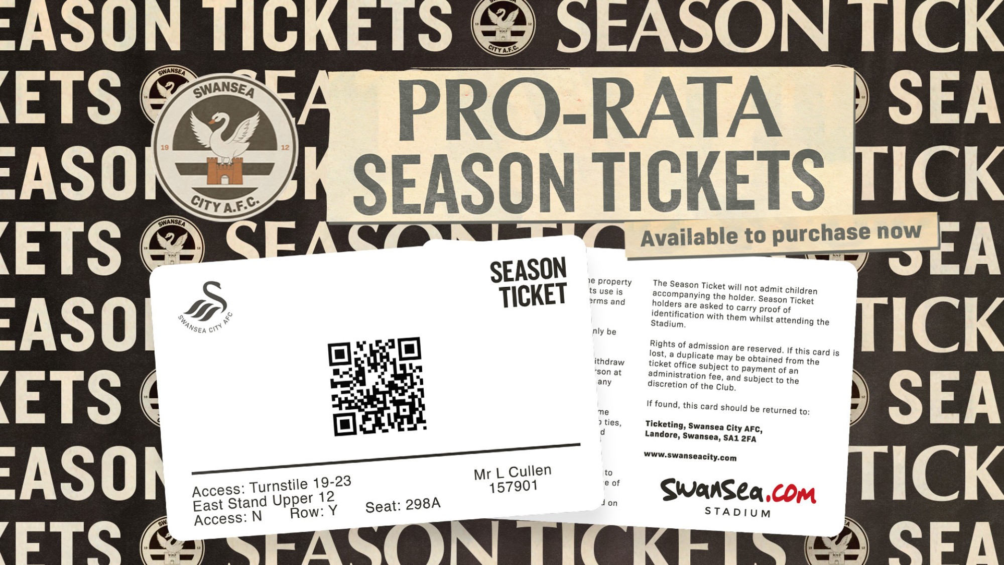 Pro-rata season tickets on sale for remainder of 2021-22 season | Swansea