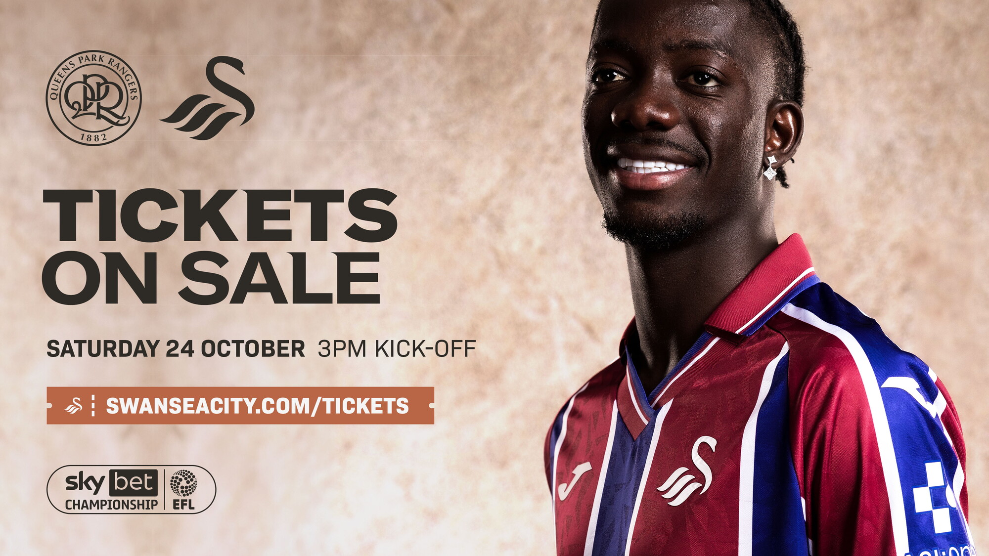 Tickets on sale for Queens Park Rangers (A) | Swansea