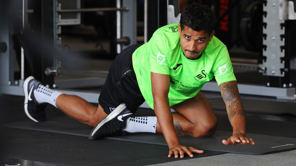 Swansea City training ahead of the pre-season friendly with Exeter City