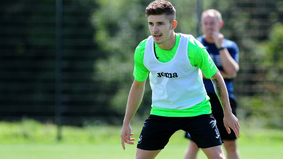 Swansea City training ahead of the pre-season friendly with Exeter City