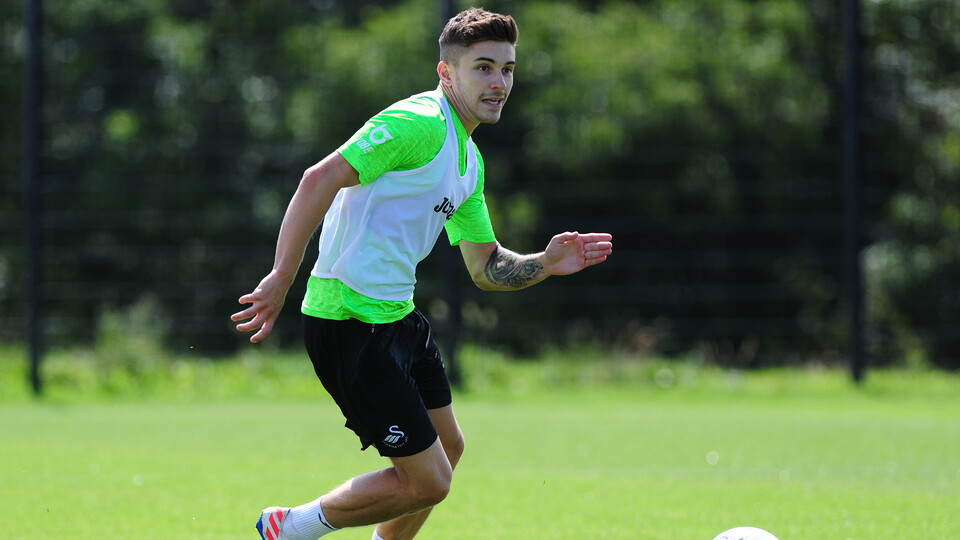 Swansea City training ahead of the pre-season friendly with Exeter City