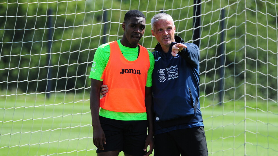 Swansea City training ahead of the pre-season friendly with Exeter City
