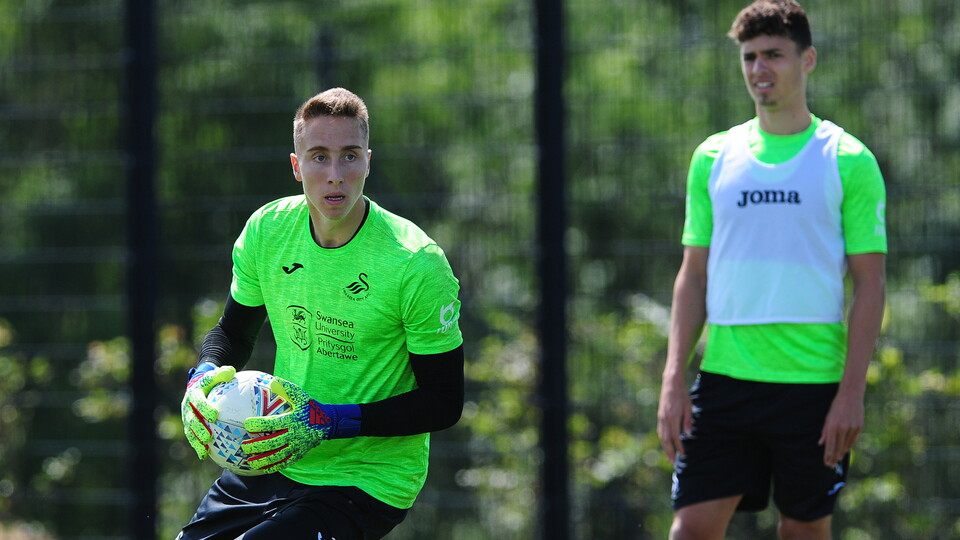 Swansea City training ahead of the pre-season friendly with Exeter City