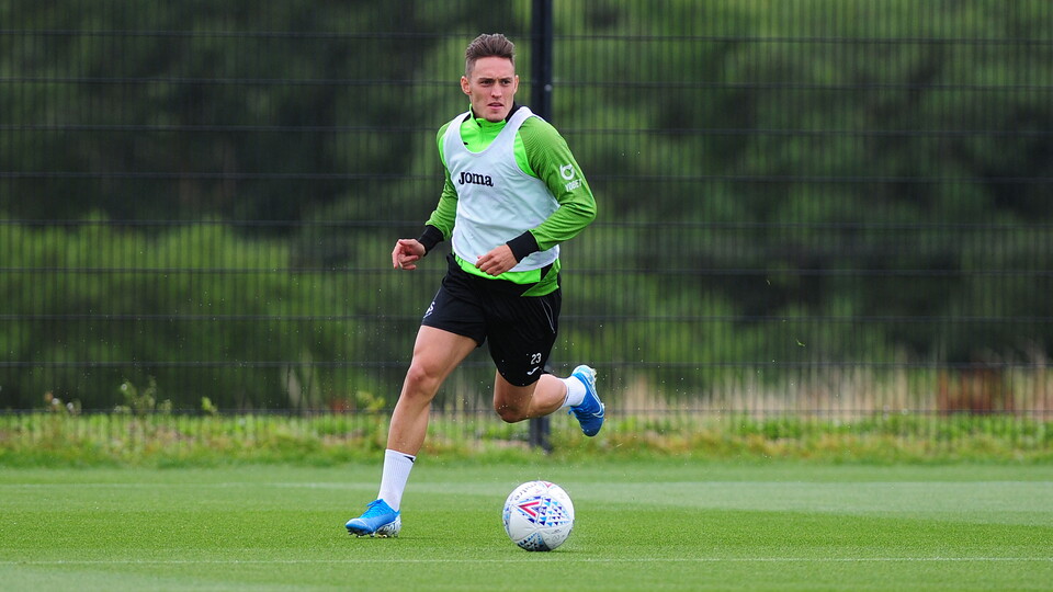 Connor Roberts in action during training