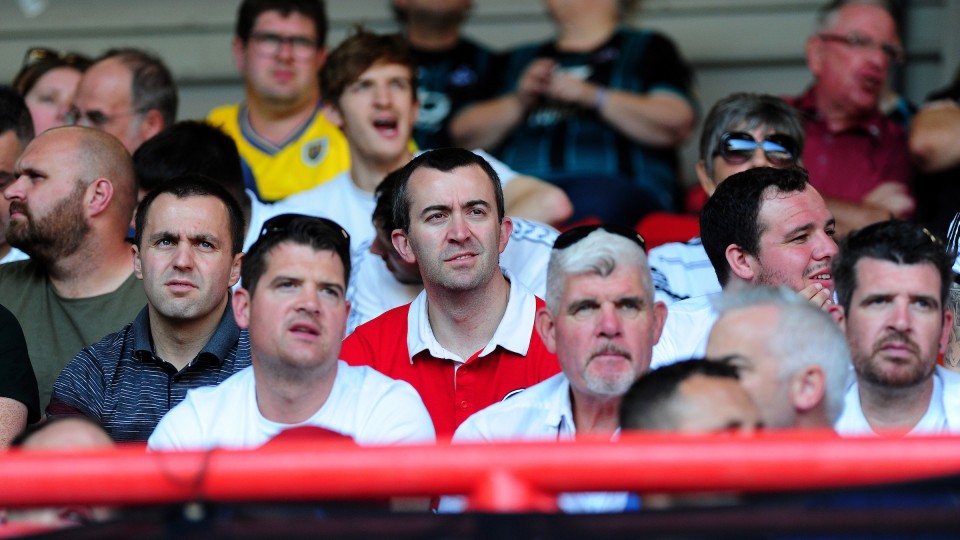 Swansea City fans at Bristol City