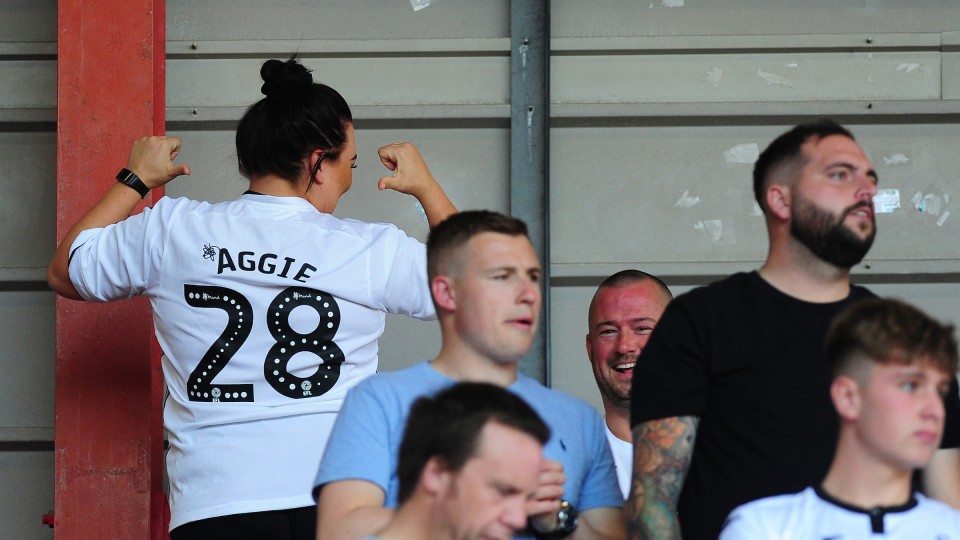 Swansea City fans at Bristol City