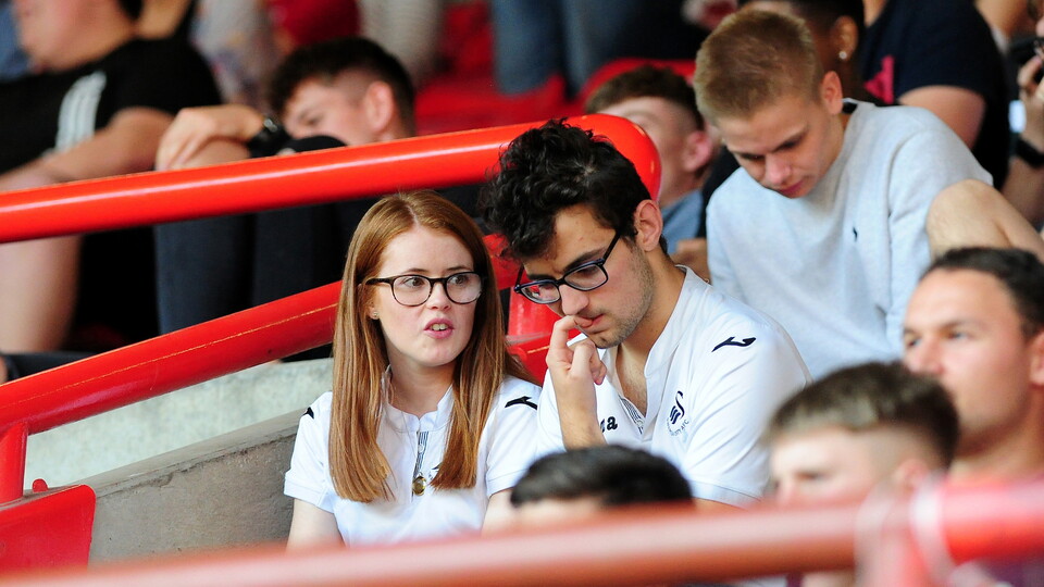 Swansea City fans at Bristol City